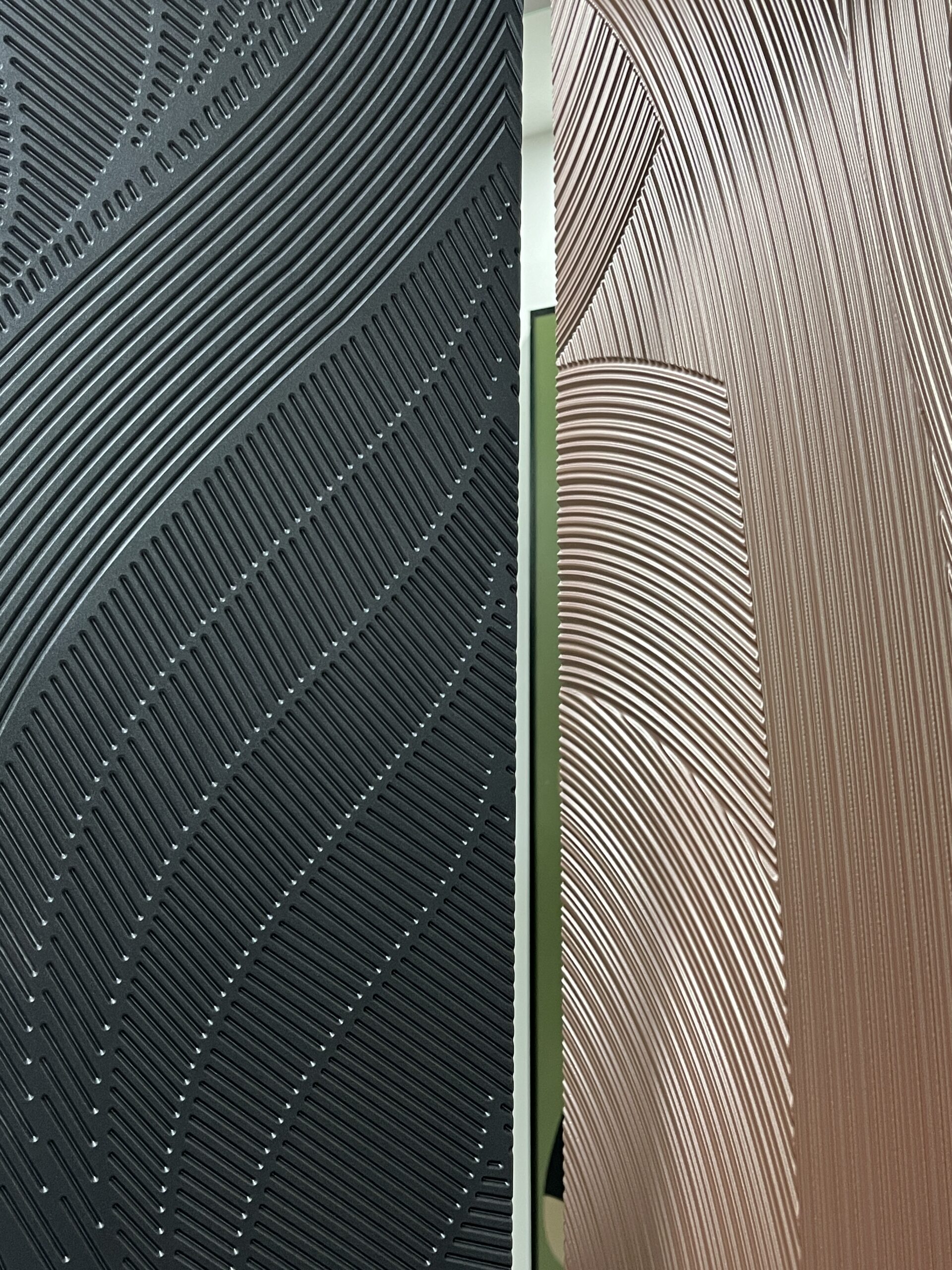 Embossed Metal Wall Panel with Sculptural 3D Texture