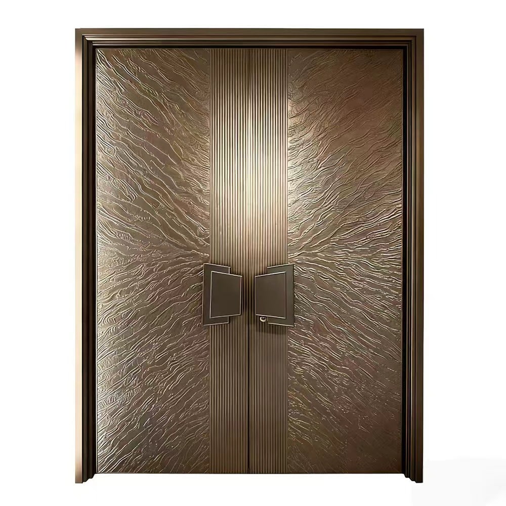 modern aluminum pivot front door